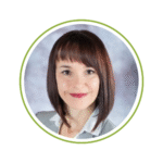 Smiling lady with dirk hair. Professional portrait of a realtor Olesiya Mindolina
